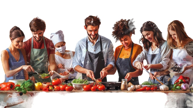 Zespół przygotowujący potrawę